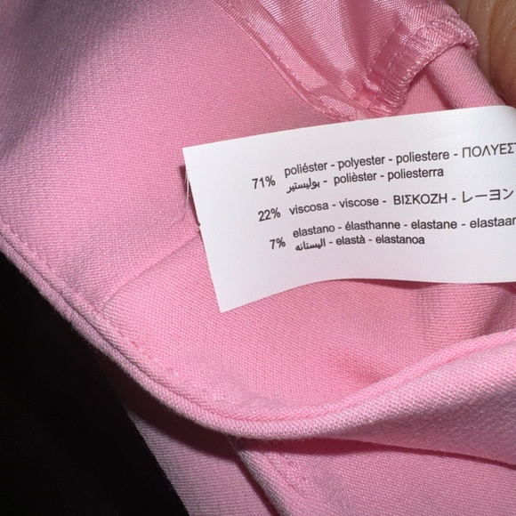 NWT ZARA HIGH-WAISTED PANTS in BUBBLE GUM - Picture 7 of 9